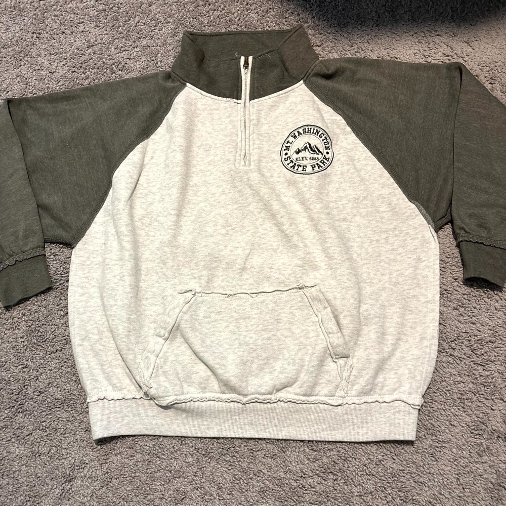 U.S. Vintage Collection Mens Large Quarter Zip Sweatshirt Mt Washington State Pa